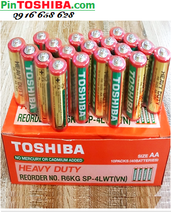 COMBO mua 1 hộp 40viên Pin AA 1.5v Toshiba R6KG SP-4LWT(VN) _Giá chỉ 129.000đ/ hộp 40viên